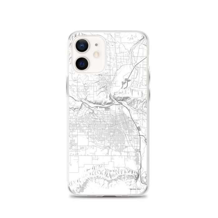 Custom Yakima Washington Map iPhone 12 Phone Case in Classic