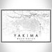 Yakima Washington Map Print Landscape Orientation in Classic Style With Shaded Background