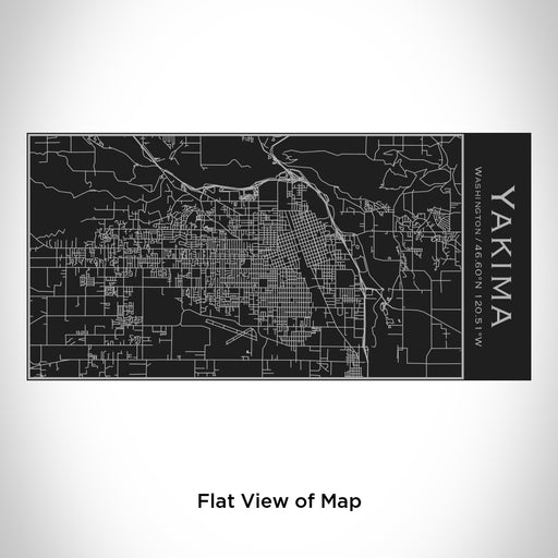 Rendered View of Yakima Washington Map Engraving on 17oz Stainless Steel Insulated Cola Bottle in Black