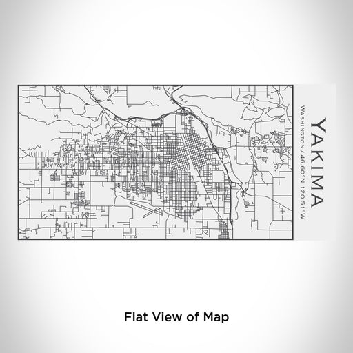 Rendered View of Yakima Washington Map Engraving on 17oz Stainless Steel Insulated Cola Bottle in White