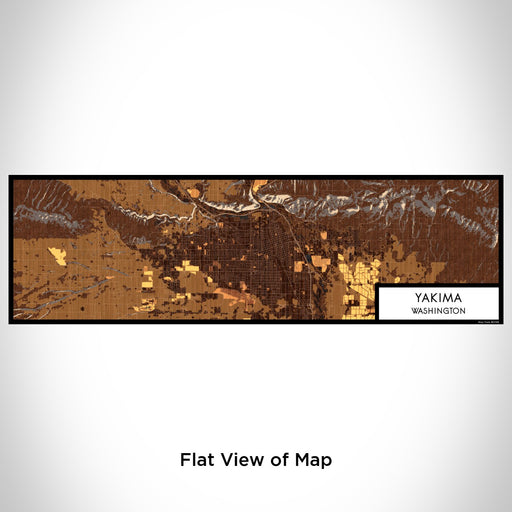 Flat View of Map Custom Yakima Washington Map Enamel Mug in Ember