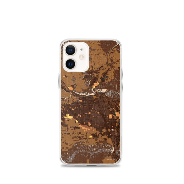Custom Yakima Washington Map iPhone 12 mini Phone Case in Ember