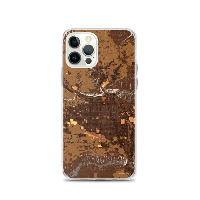 Custom Yakima Washington Map iPhone 12 Pro Phone Case in Ember