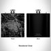 Rendered View of Yakima Washington Map Engraving on 6oz Stainless Steel Flask in Black