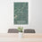 24x36 Yanceyville North Carolina Map Print Portrait Orientation in Afternoon Style Behind 2 Chairs Table and Potted Plant