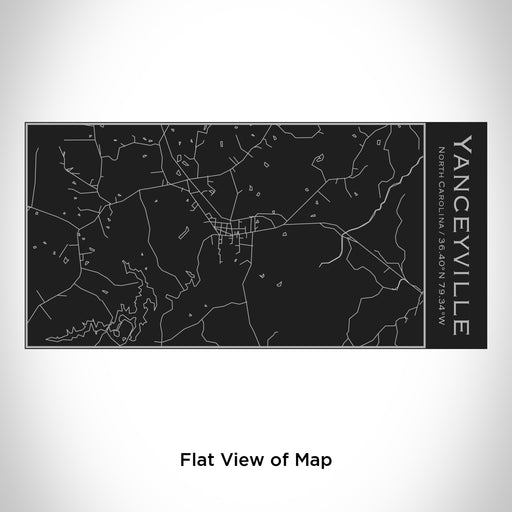 Rendered View of Yanceyville North Carolina Map Engraving on 17oz Stainless Steel Insulated Cola Bottle in Black