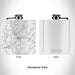 Rendered View of Yanceyville North Carolina Map Engraving on 6oz Stainless Steel Flask in White
