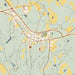 Yanceyville North Carolina Map Print in Woodblock Style Zoomed In Close Up Showing Details