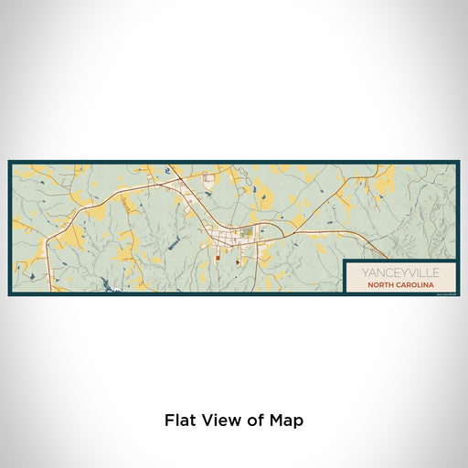 Flat View of Map Custom Yanceyville North Carolina Map Enamel Mug in Woodblock