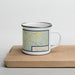 Right View Custom Yanceyville North Carolina Map Enamel Mug in Woodblock