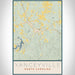 Yanceyville North Carolina Map Print Portrait Orientation in Woodblock Style With Shaded Background