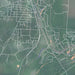 Yellow Springs Ohio Map Print in Afternoon Style Zoomed In Close Up Showing Details