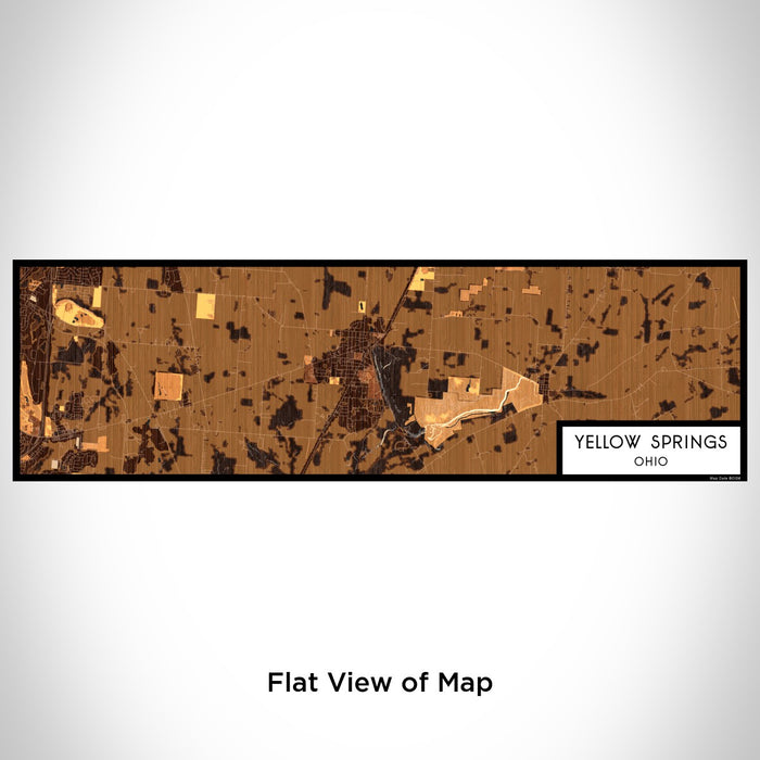 Flat View of Map Custom Yellow Springs Ohio Map Enamel Mug in Ember