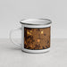 Left View Custom Yellow Springs Ohio Map Enamel Mug in Ember