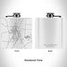 Rendered View of Yellow Springs Ohio Map Engraving on 6oz Stainless Steel Flask in White