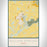 Yellow Springs Ohio Map Print Portrait Orientation in Woodblock Style With Shaded Background