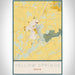 Yellow Springs Ohio Map Print Portrait Orientation in Woodblock Style With Shaded Background