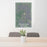 24x36 Yellowstone National Park Map Print Portrait Orientation in Afternoon Style Behind 2 Chairs Table and Potted Plant