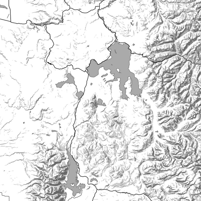 Yellowstone National Park Map Print in Classic Style Zoomed In Close Up Showing Details