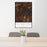 24x36 Yellowstone National Park Map Print Portrait Orientation in Ember Style Behind 2 Chairs Table and Potted Plant
