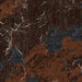 Yellowstone National Park Map Print in Ember Style Zoomed In Close Up Showing Details