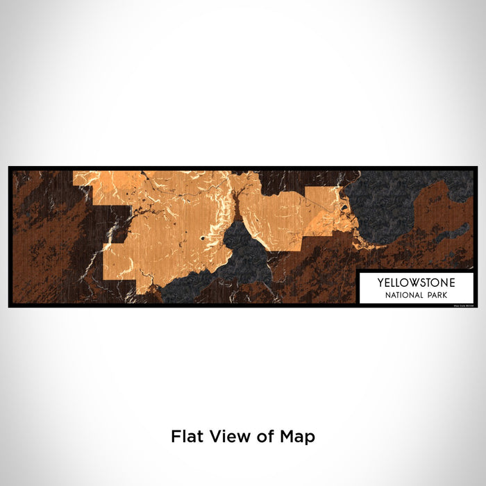 Flat View of Map Custom Yellowstone National Park Map Enamel Mug in Ember