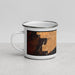 Left View Custom Yellowstone National Park Map Enamel Mug in Ember
