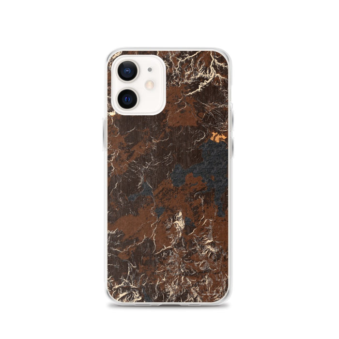 Custom Yellowstone National Park Map iPhone 12 Phone Case in Ember