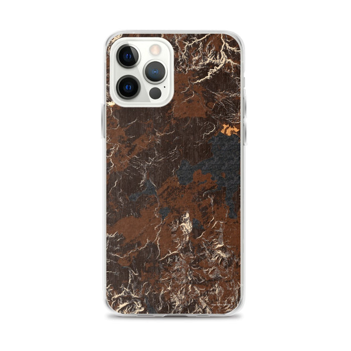 Custom Yellowstone National Park Map iPhone 12 Pro Max Phone Case in Ember