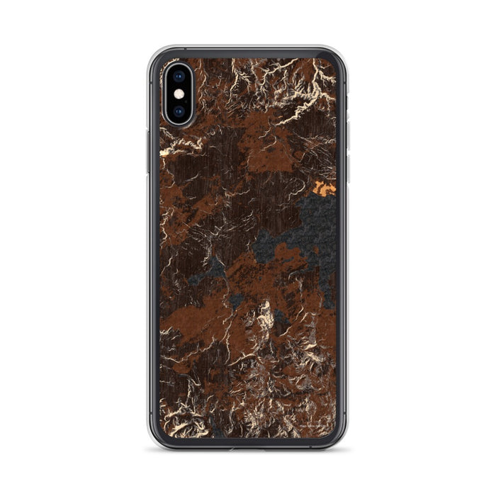 Custom Yellowstone National Park Map Phone Case in Ember