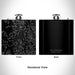 Rendered View of Yellowstone National Park Map Engraving on 6oz Stainless Steel Flask in Black