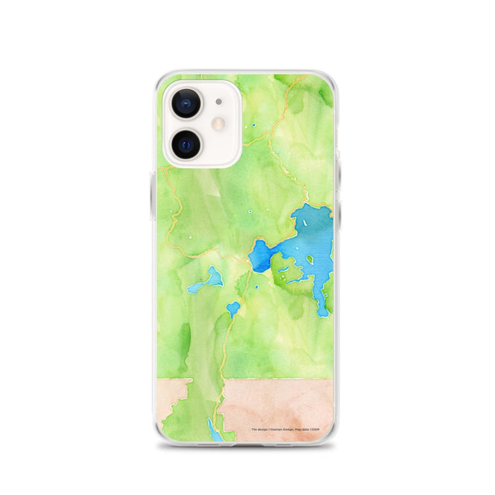 Custom Yellowstone National Park Map iPhone 12 Phone Case in Watercolor