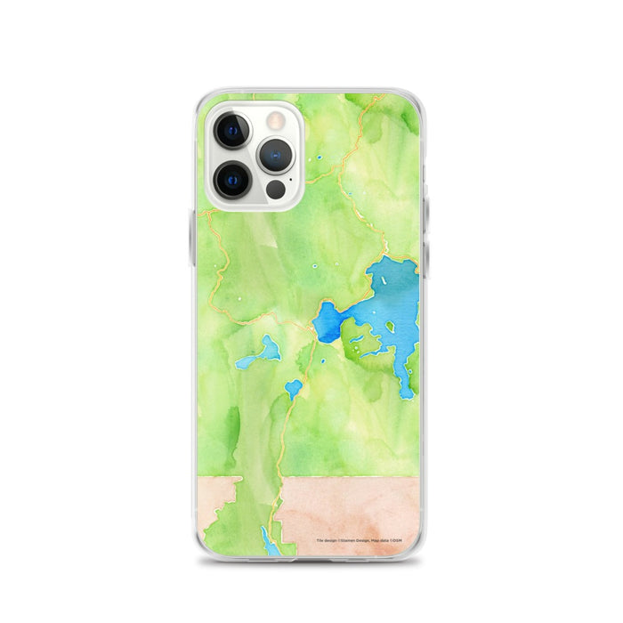Custom Yellowstone National Park Map iPhone 12 Pro Phone Case in Watercolor