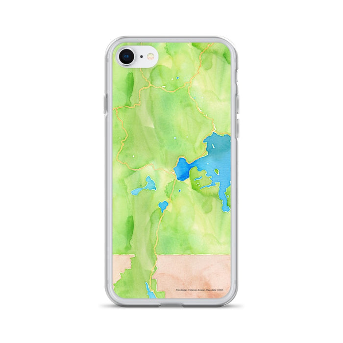 Custom Yellowstone National Park Map iPhone SE Phone Case in Watercolor