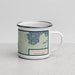 Right View Custom Yellowstone National Park Map Enamel Mug in Woodblock