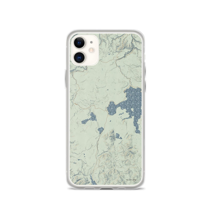 Custom Yellowstone National Park Map Phone Case in Woodblock