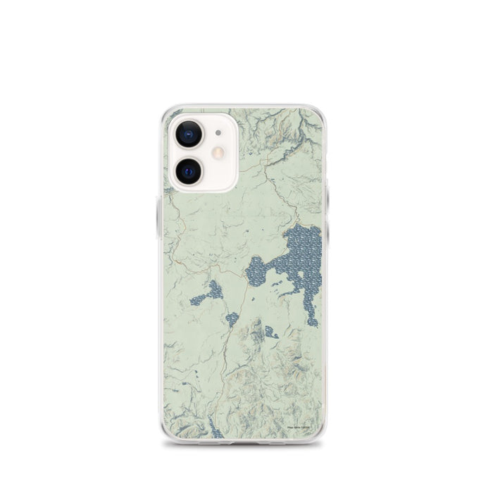 Custom Yellowstone National Park Map iPhone 12 mini Phone Case in Woodblock