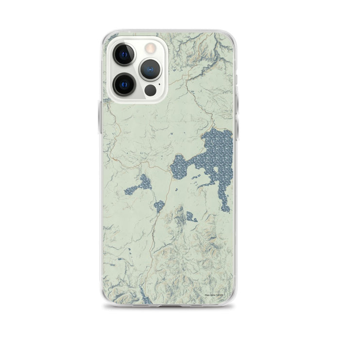 Custom Yellowstone National Park Map iPhone 12 Pro Max Phone Case in Woodblock