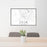 24x36 Yelm Washington Map Print Lanscape Orientation in Classic Style Behind 2 Chairs Table and Potted Plant