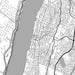 Yonkers New York Map Print in Classic Style Zoomed In Close Up Showing Details
