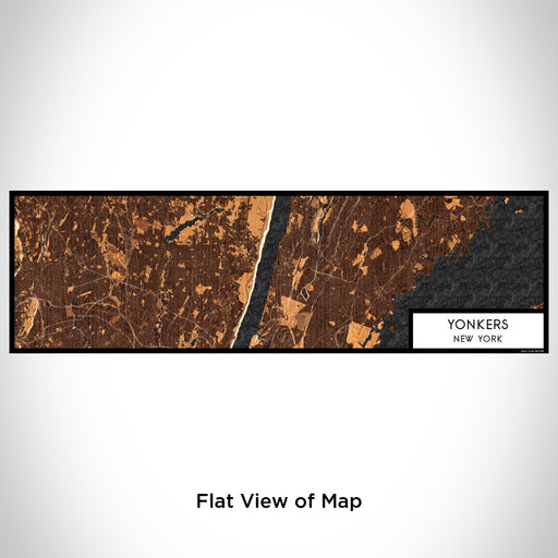 Flat View of Map Custom Yonkers New York Map Enamel Mug in Ember