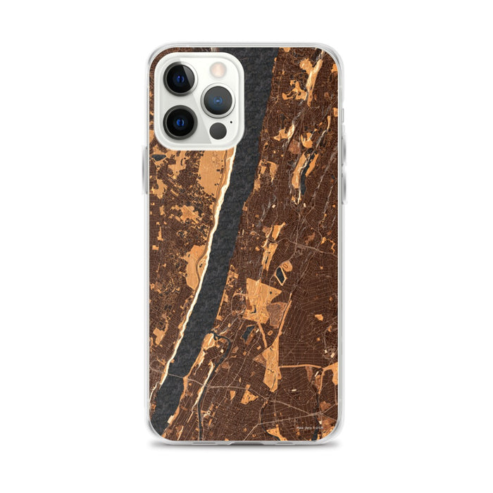 Custom Yonkers New York Map iPhone 12 Pro Max Phone Case in Ember