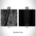 Rendered View of Yonkers New York Map Engraving on 6oz Stainless Steel Flask in Black