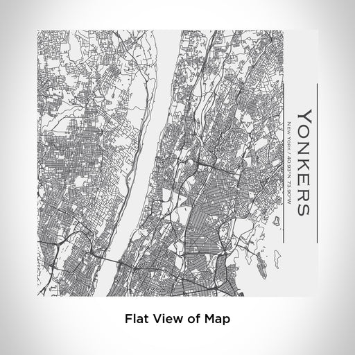 Rendered View of Yonkers New York Map Engraving on 17oz Stainless Steel Insulated Tumbler in White