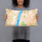 Person holding 20x12 Custom Yonkers New York Map Throw Pillow in Watercolor