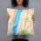 Person holding 18x18 Custom Yonkers New York Map Throw Pillow in Watercolor