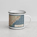 Right View Custom Yonkers New York Map Enamel Mug in Woodblock