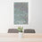 24x36 Yorba Linda California Map Print Portrait Orientation in Afternoon Style Behind 2 Chairs Table and Potted Plant