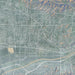 Yorba Linda California Map Print in Afternoon Style Zoomed In Close Up Showing Details