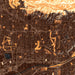 Yorba Linda California Map Print in Ember Style Zoomed In Close Up Showing Details